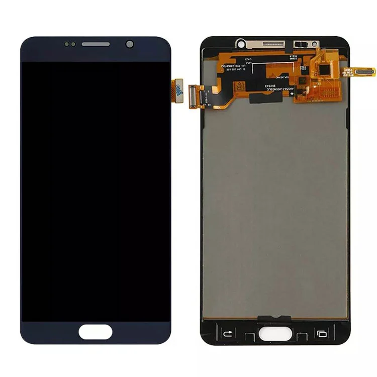 За Samsung Galaxy Note 5 LCD OLED дисплеј Дигитализатор на дигитализатор со рамка