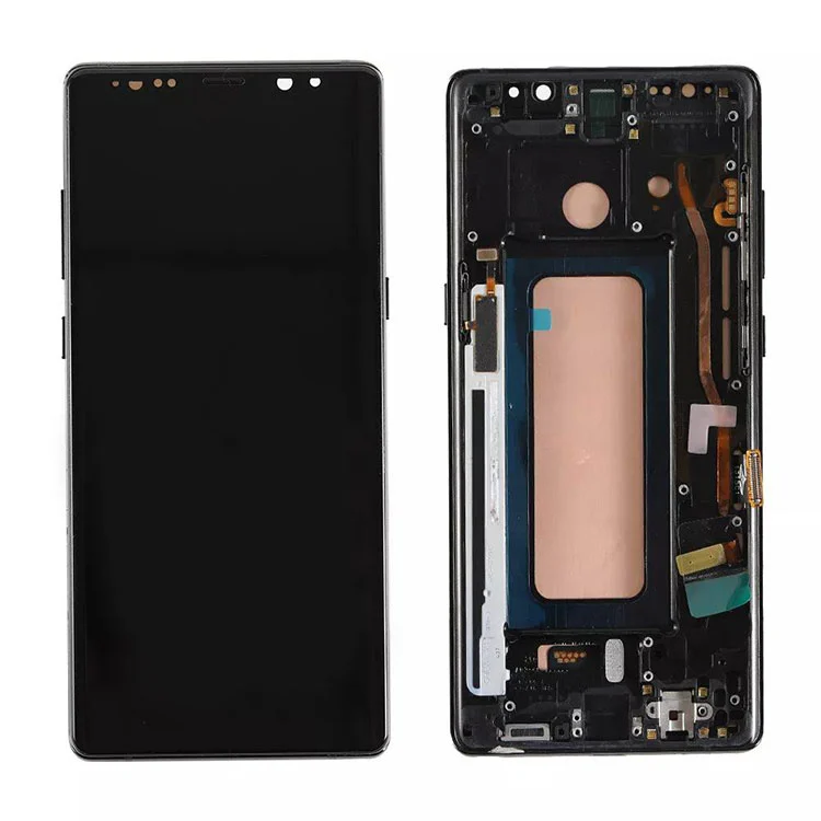За Samsung Galaxy Note 8 LCD OLED дисплеј Дигитализатор на дигитализатор со рамка