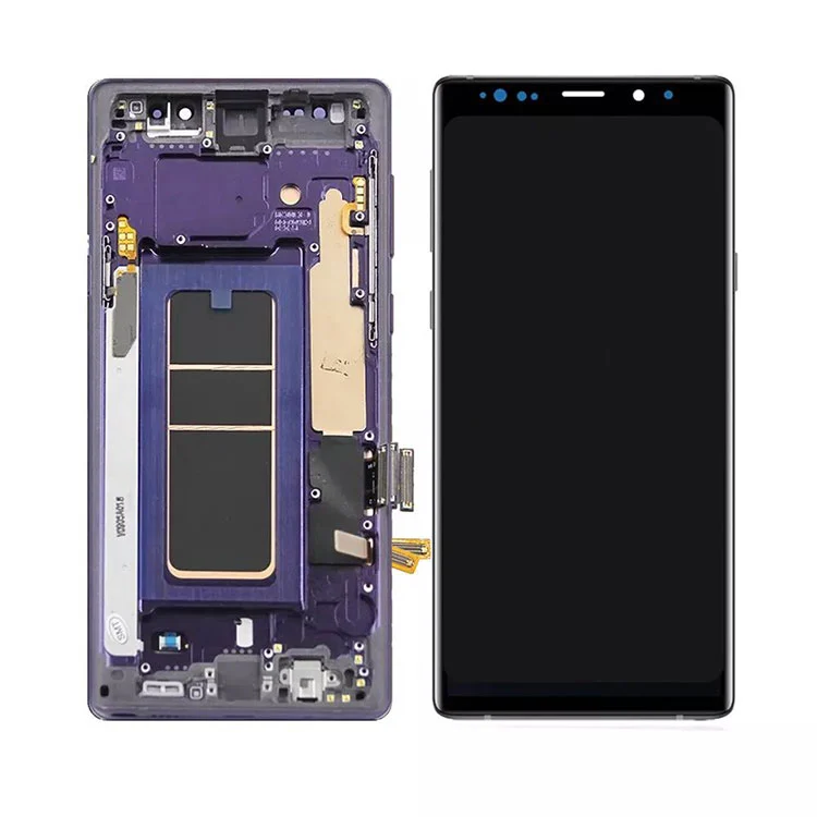 За Samsung Galaxy Note 9 LCD OLED дисплеј Дигитализатор на дигитализатор со рамка