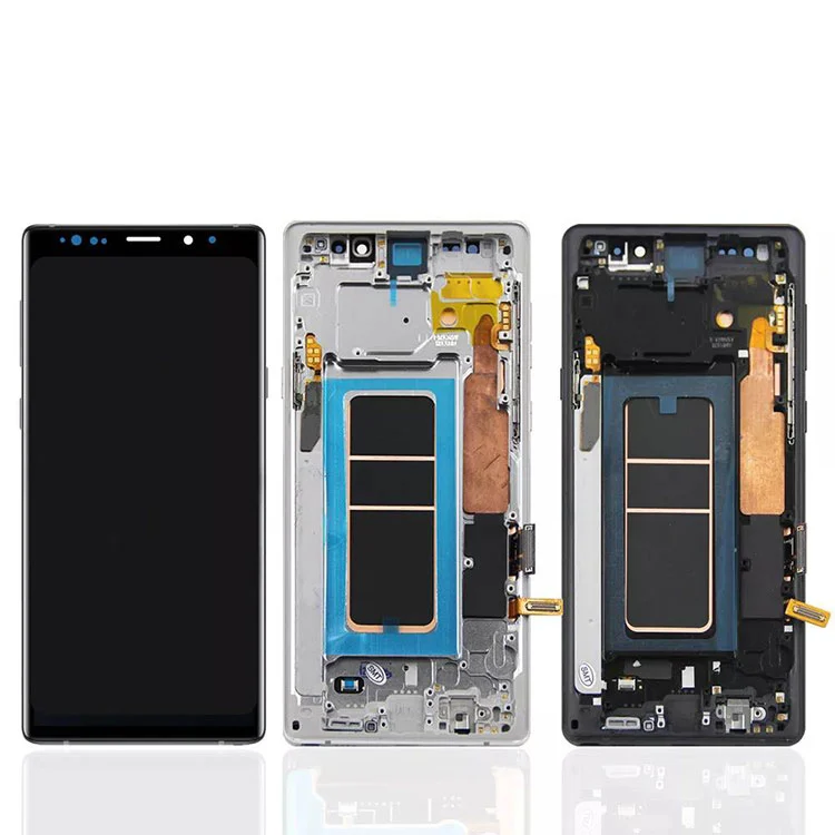 За Samsung Galaxy Note 9 LCD OLED дисплеј Дигитализатор на дигитализатор со рамка