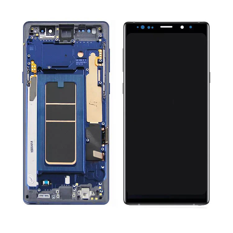 За Samsung Galaxy Note 9 LCD OLED дисплеј Дигитализатор на дигитализатор со рамка