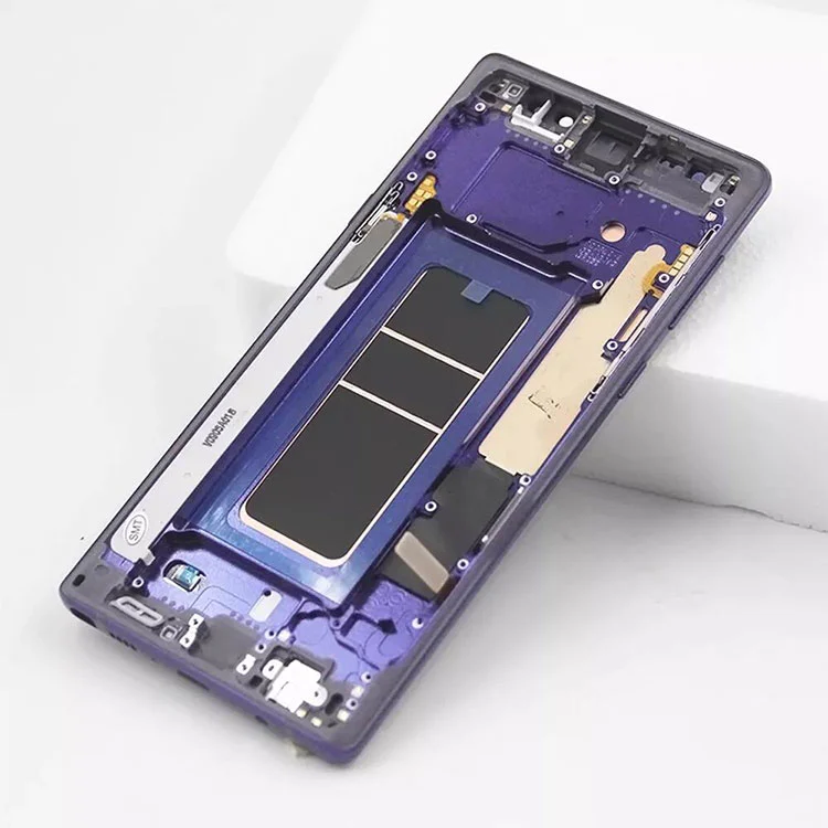 За Samsung Galaxy Note 9 LCD OLED дисплеј Дигитализатор на дигитализатор со рамка