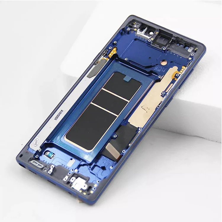 За Samsung Galaxy Note 9 LCD OLED дисплеј Дигитализатор на дигитализатор со рамка